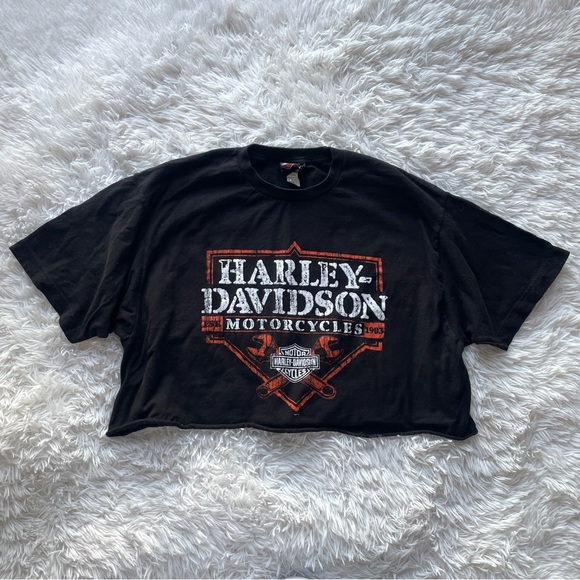 Harley-Davidson Tops - Harley-Davidson Crop Top Short Sleeve Motorcycle T-Shirt